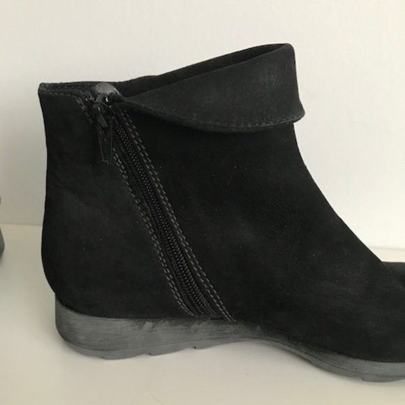 🆕 Black suede zipper ankle boots  - size 38 - NEW - Picture 5 of 11